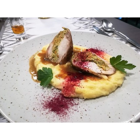 Poulet rôti, purée