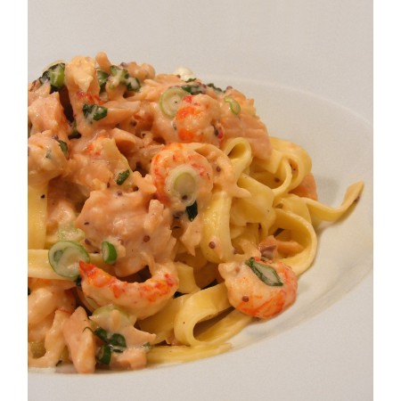 Pavé de saumon, tagliatelles