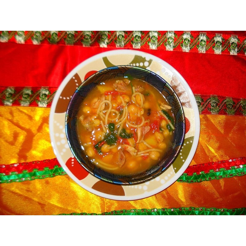 Hrira (potage de légumes, pois chiche)