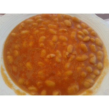 Haricots blancs, viande
