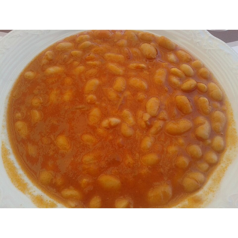 Haricots blancs, viande